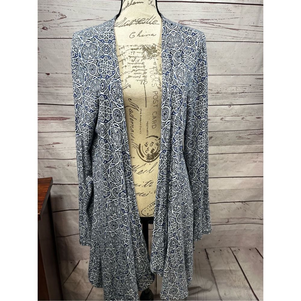 Premise 1X open blue and‎ white cardigan - 2463